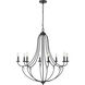 Eisley 8 Light 36 inch Matte Black Chandelier Ceiling Light